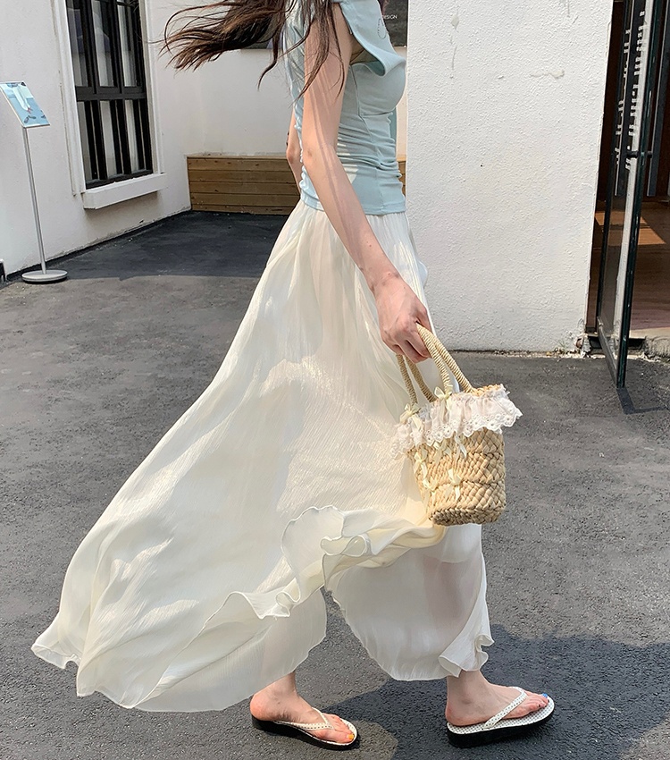 Slim big skirt skirt summer high waist long skirt