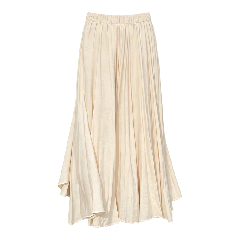 Mopping A-line skirt pleated long skirt for women