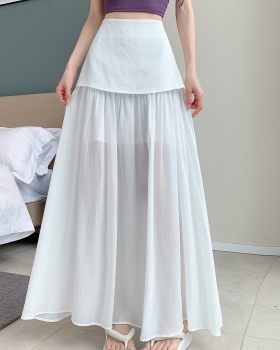 A-line drape long dress summer slim skirt for women