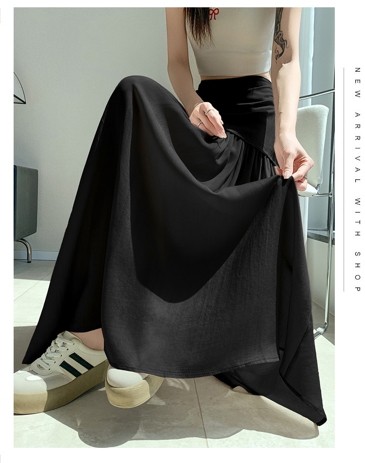 A-line drape long dress summer slim skirt for women