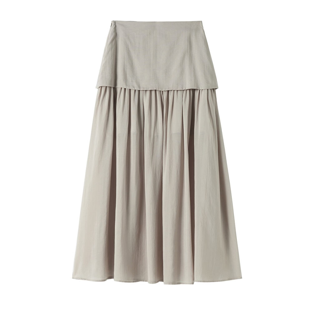 A-line drape long dress summer slim skirt for women