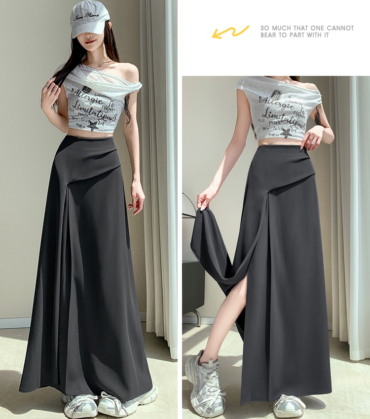 Big skirt long dress split business suit for women