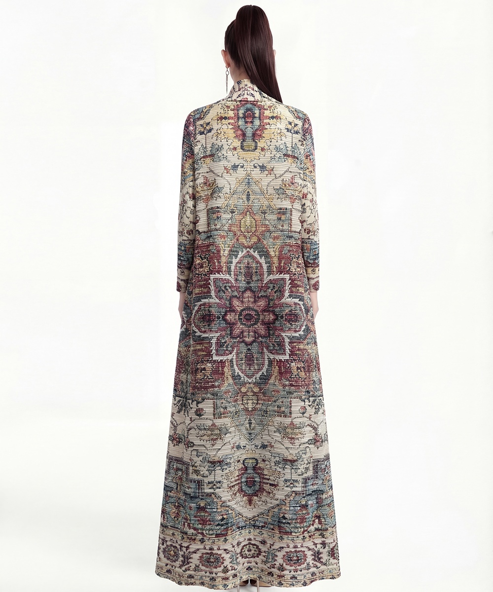 Printing fold Bohemian beach dress loose large yard coat