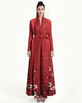 Printing large yard Bohemian beach dress loose coat