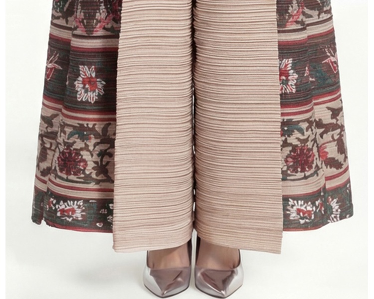 Loose printing coat fold Bohemian beach dress