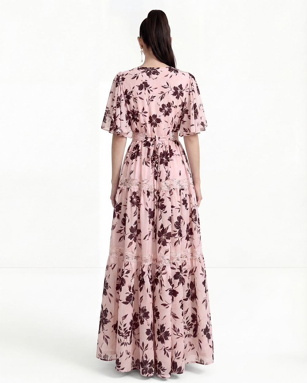 Printing lace cake dress