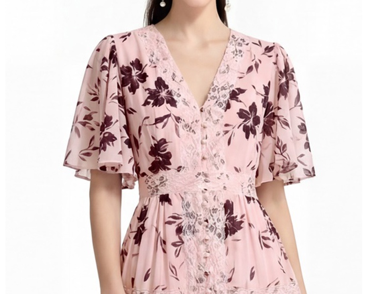 Printing lace cake dress