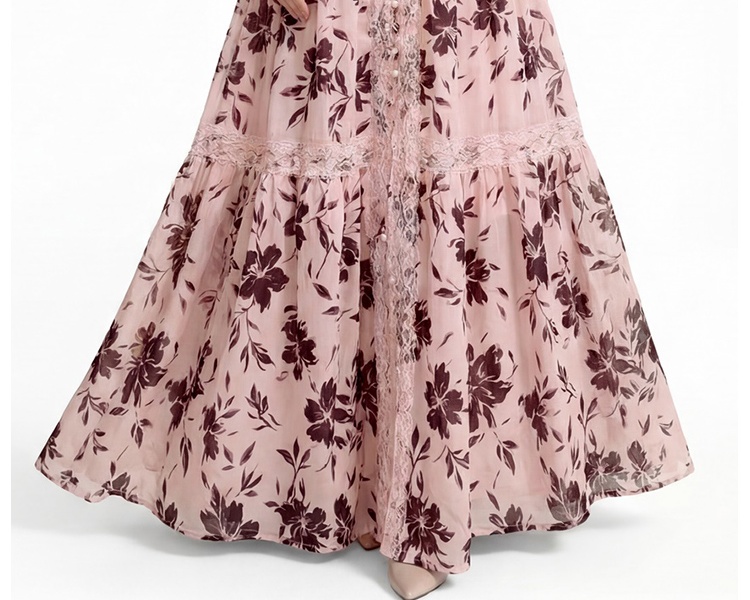 Printing lace cake dress