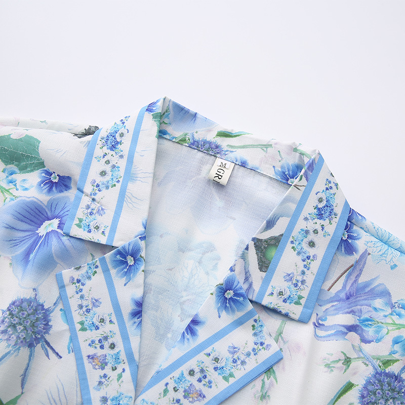 Painting flowers spring long dress