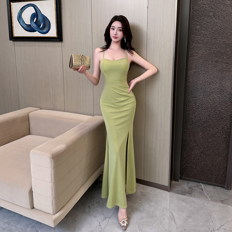 Sexy dress sling long dress