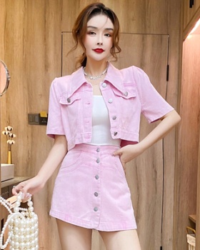 Temperament slim culottes Western style summer tops 2pcs set