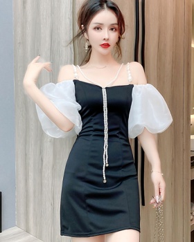 Strapless summer package hip Western style dress