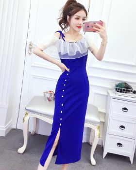 Ladies beading long dress summer mixed colors dress