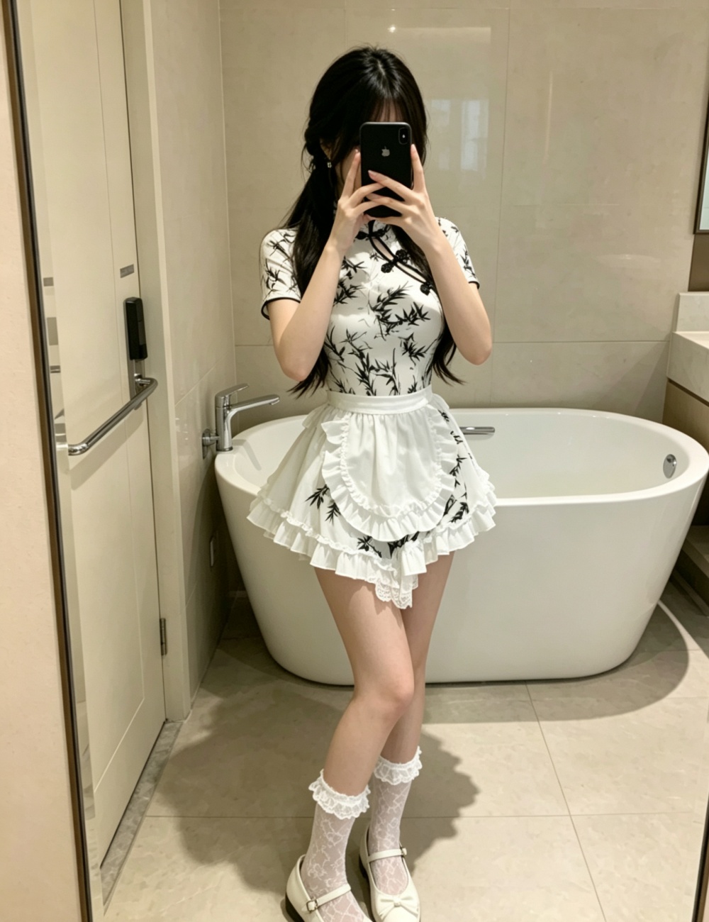 Chinese style retro short sleeve dress for women