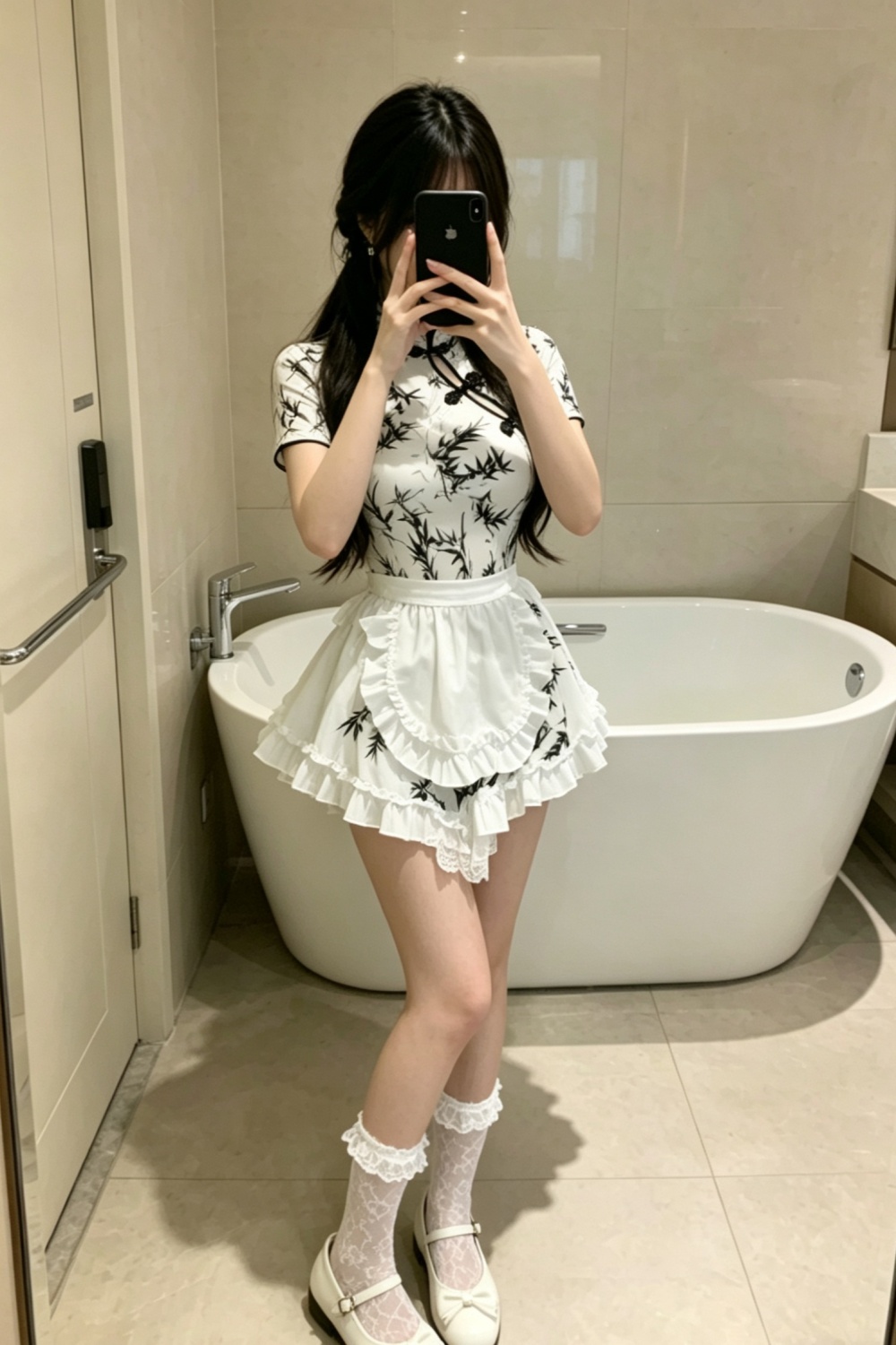 Chinese style retro short sleeve dress for women