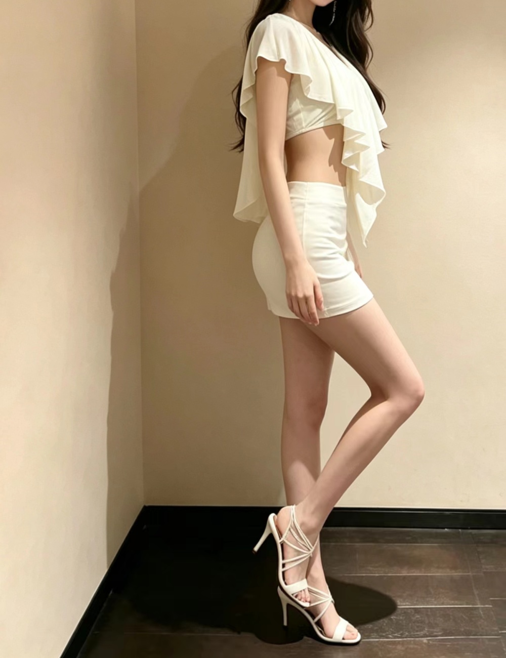 Sexy spicegirl skirt irregular short tops for women