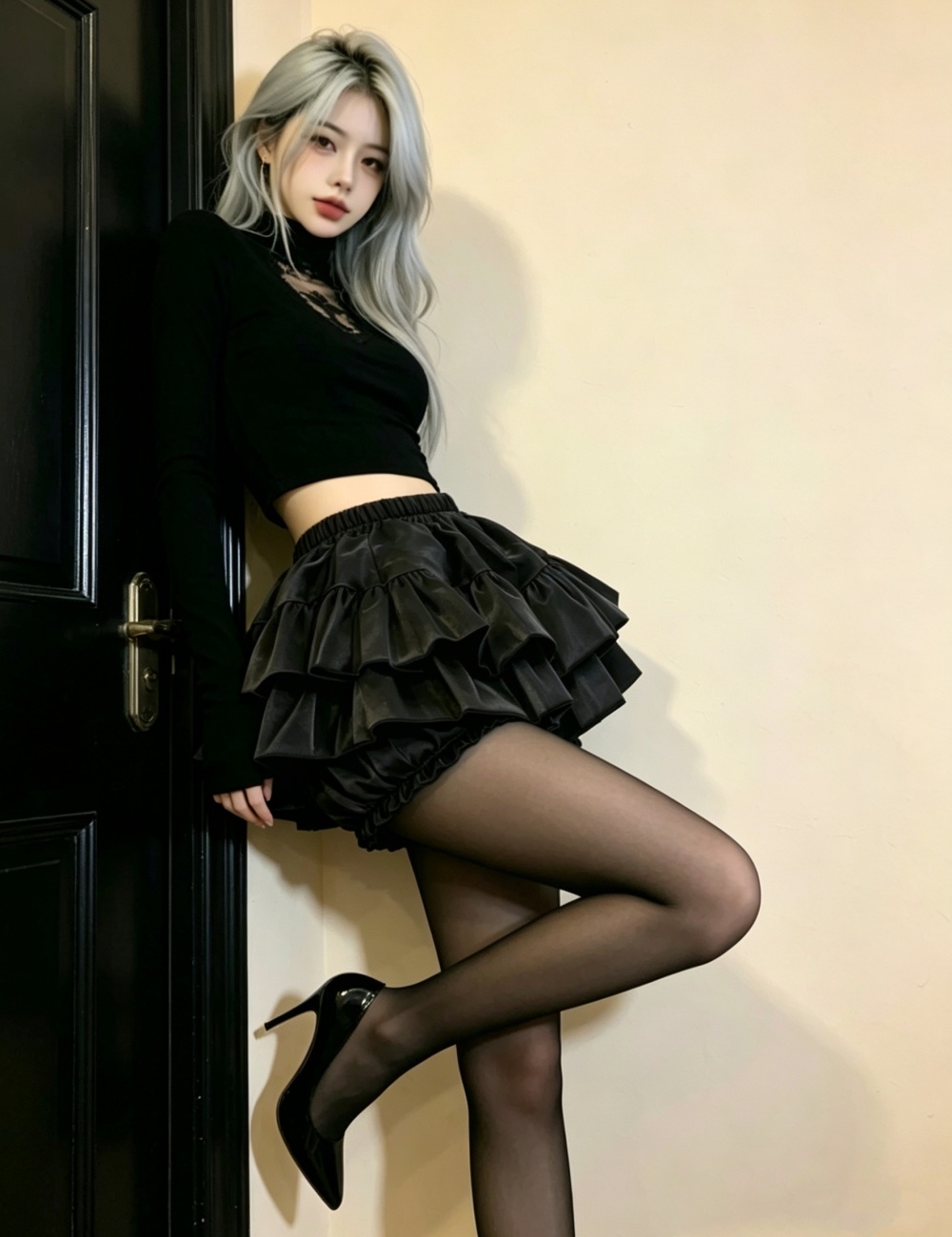 Sequins bud spicegirl multilayer skirt for women