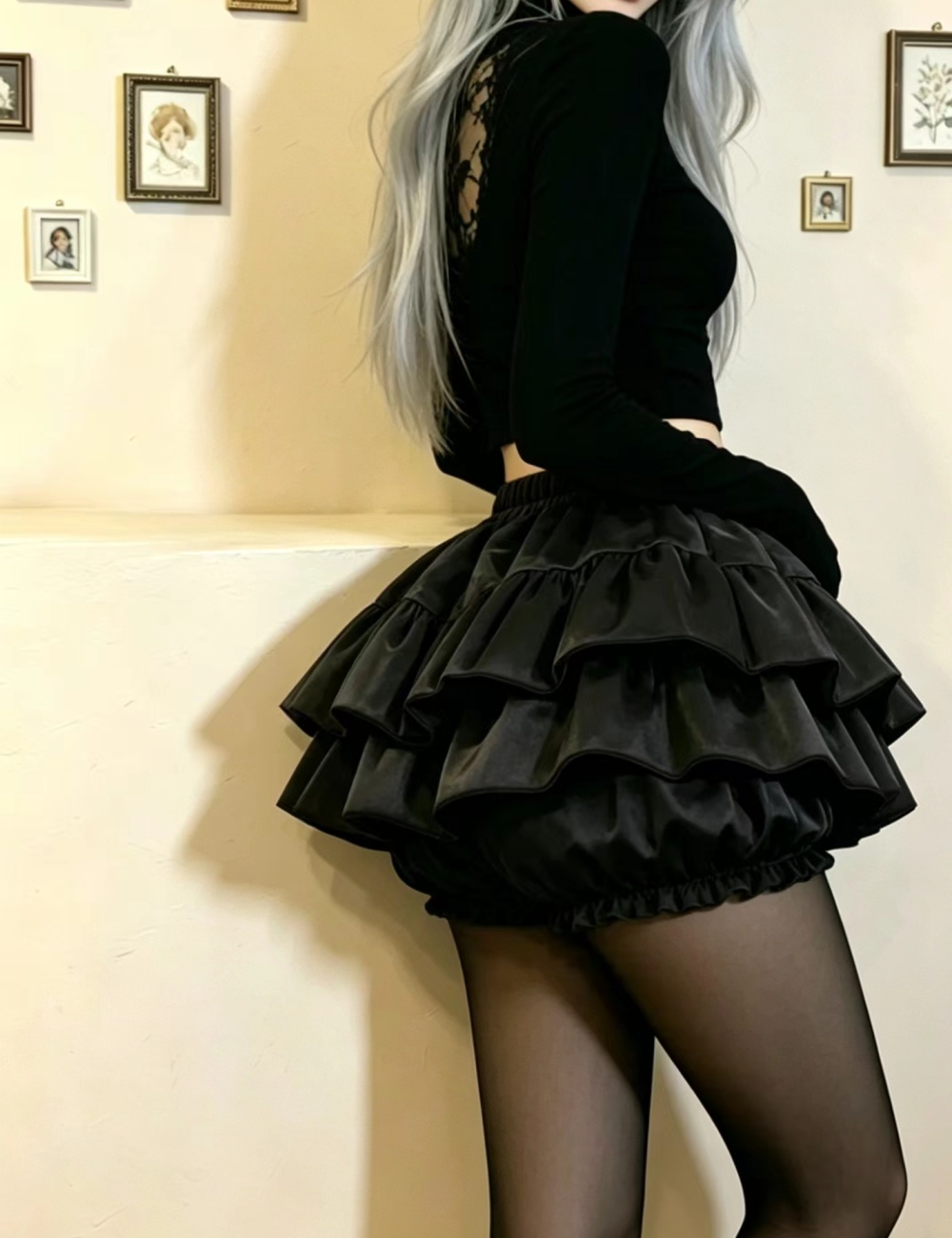 Sequins bud spicegirl multilayer skirt for women