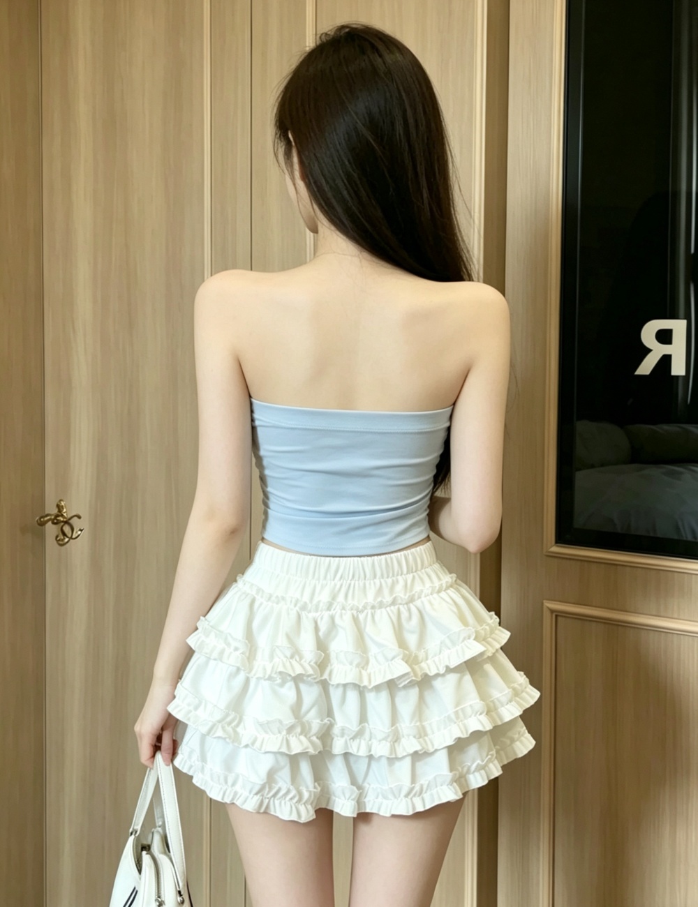 All-match spicegirl short skirt multilayer skirt