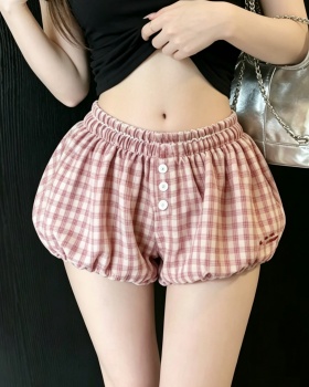 Plaid all-match spicegirl bud fashion shorts for women