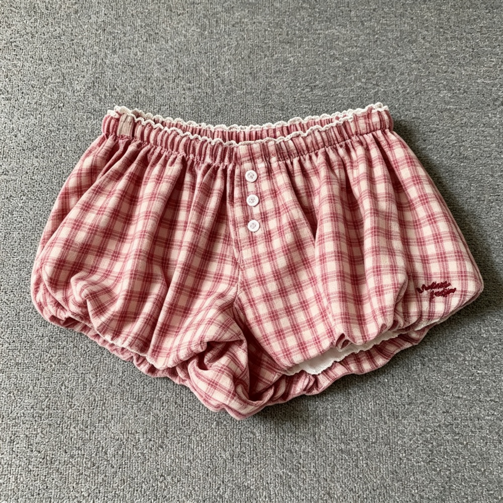 Plaid all-match spicegirl bud fashion shorts for women