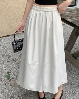 A-line long all-match high waist summer straight skirt for women