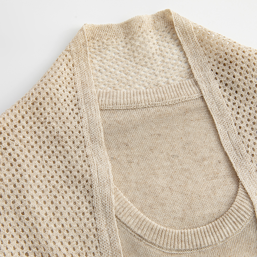 Pseudo-two all-match sweater summer tops for women