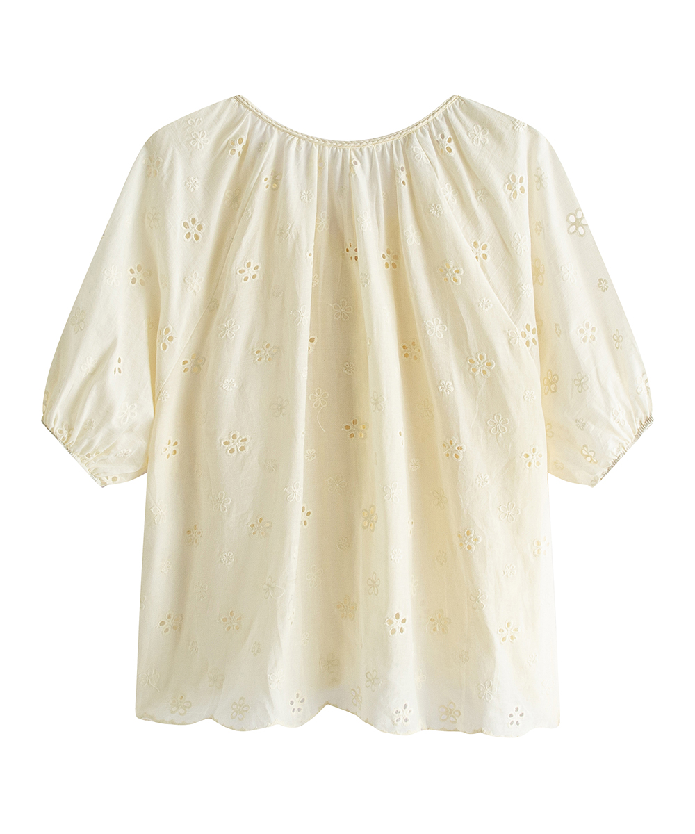 Embroidered tops frenum small shirt for women