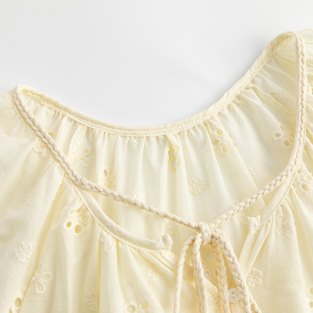 Embroidered tops frenum small shirt for women