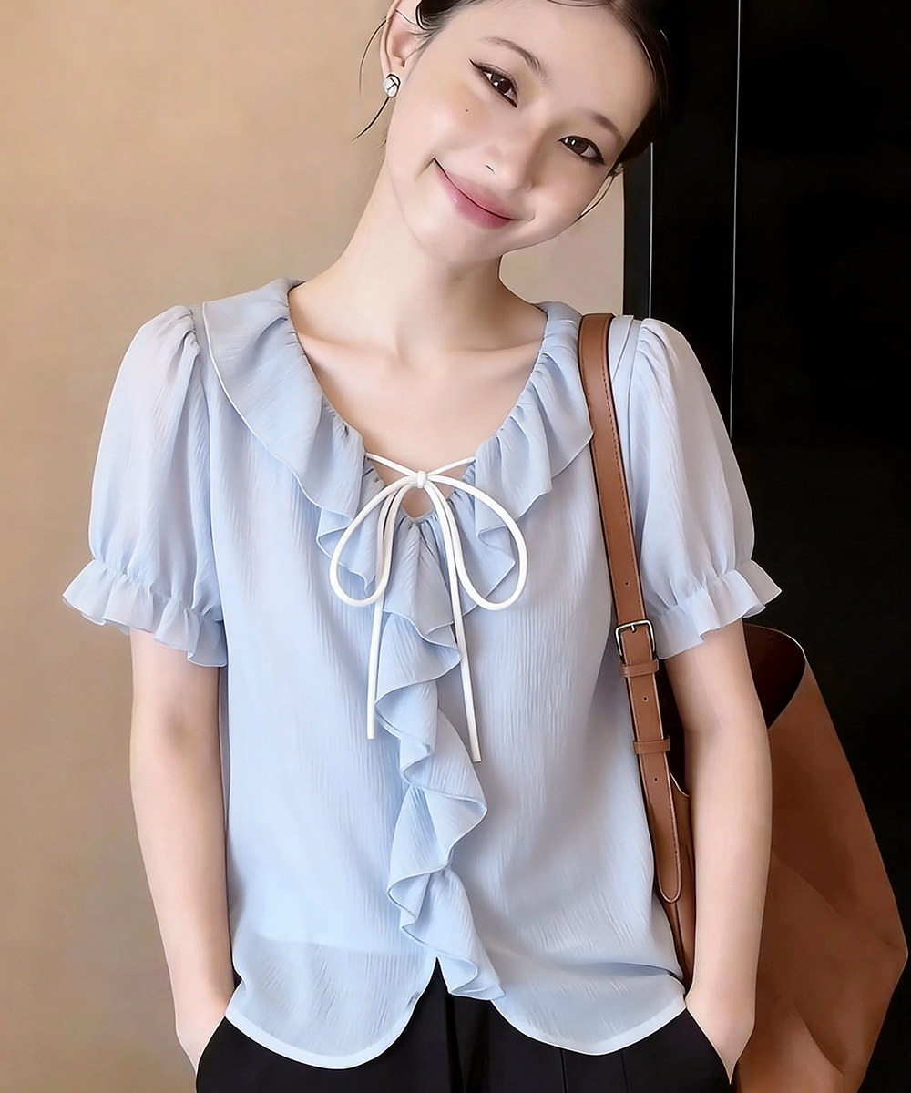 Short sleeve frenum tops summer shirt for women