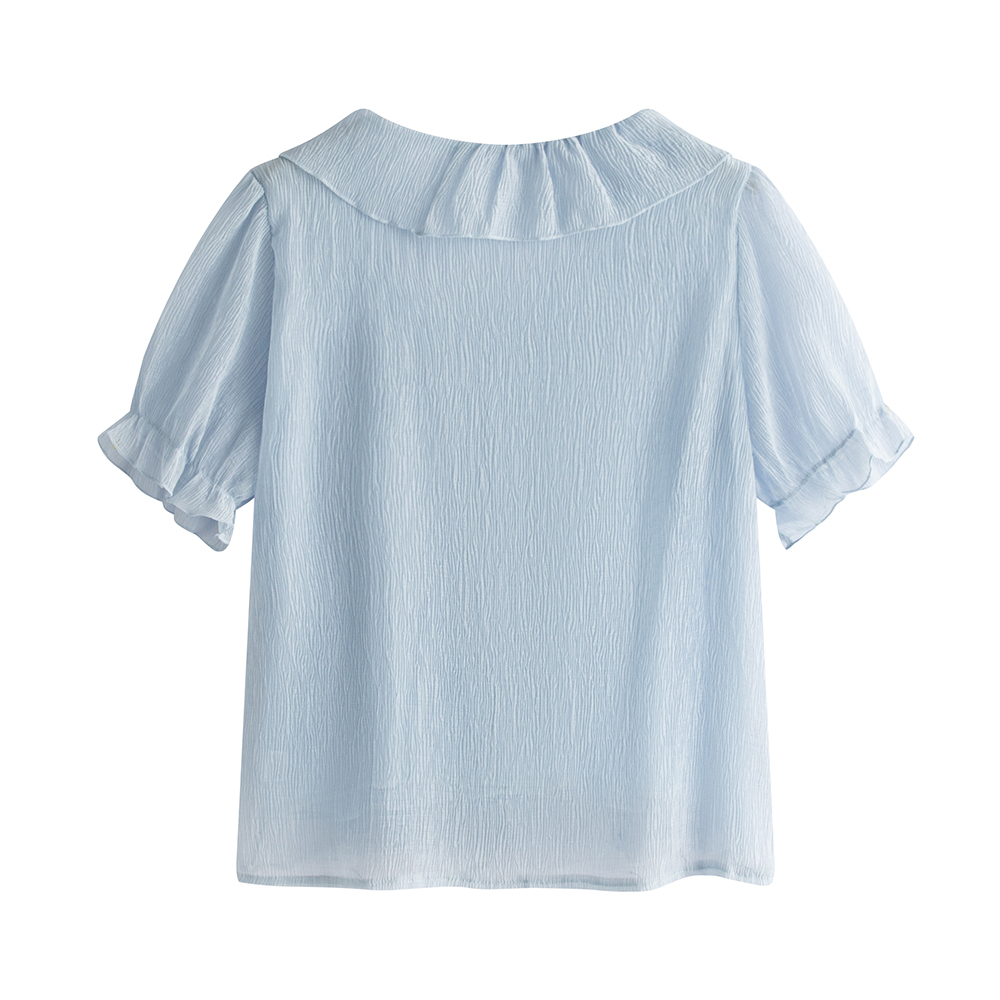 Short sleeve frenum tops summer shirt for women