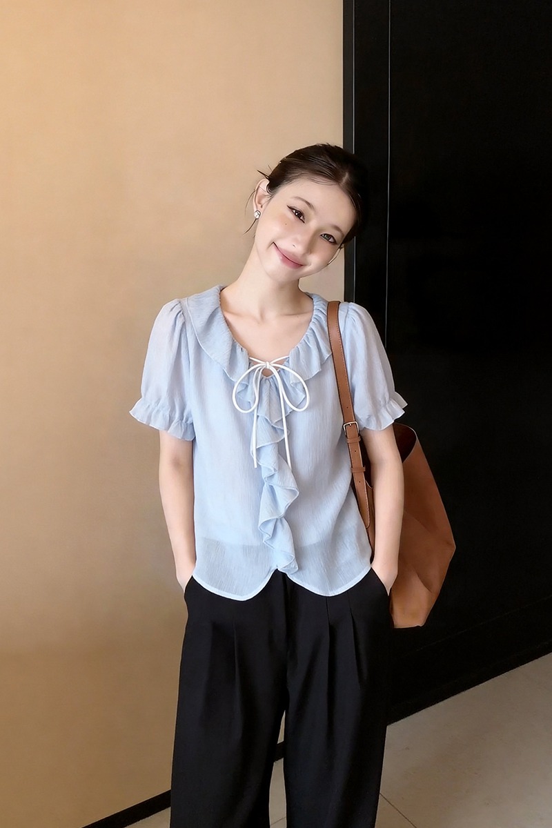 Short sleeve frenum tops summer shirt for women