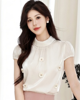 Tender France style tops short sleeve shirt for women