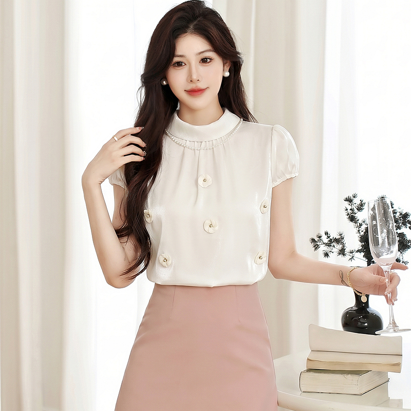 Tender France style tops short sleeve shirt for women