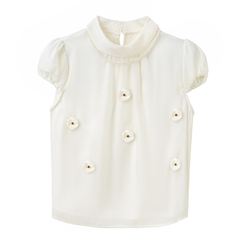 Tender France style tops short sleeve shirt for women