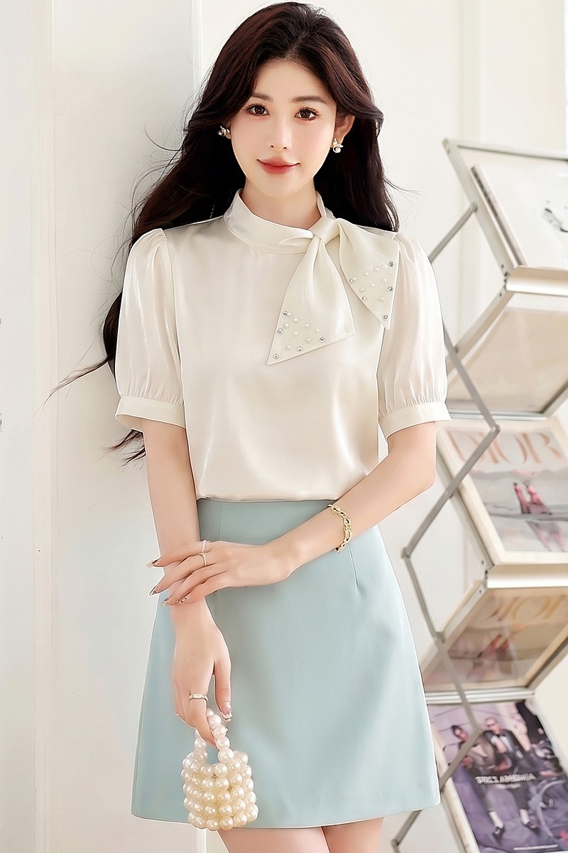 Summer profession shirt short sleeve tops for women