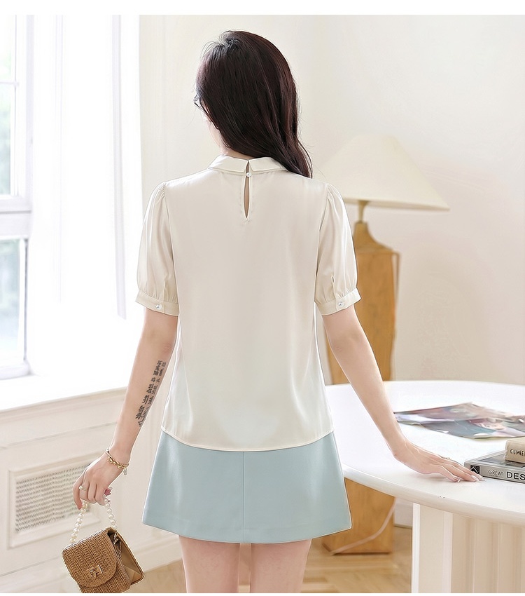 Summer profession shirt short sleeve tops for women