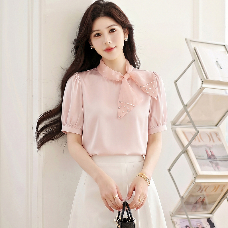 Summer profession shirt short sleeve tops for women