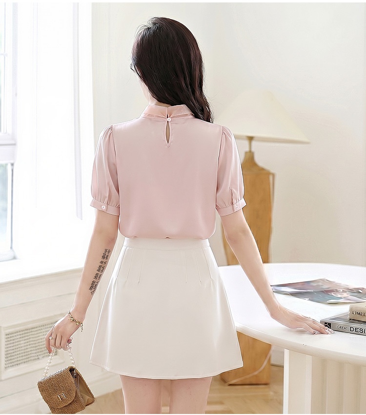 Summer profession shirt short sleeve tops for women