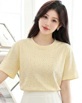 Round neck Casual T-shirt starry tops for women