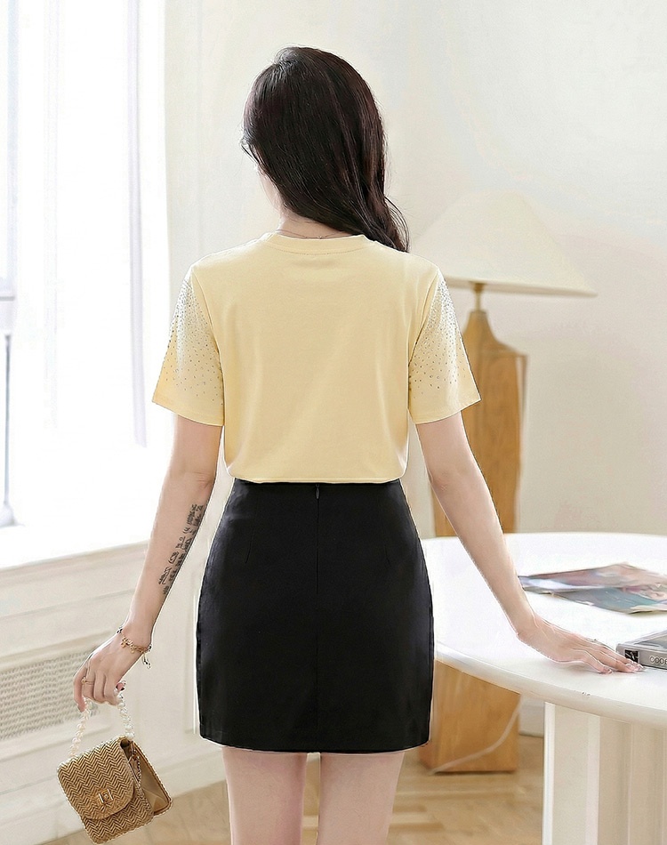 Round neck Casual T-shirt starry tops for women