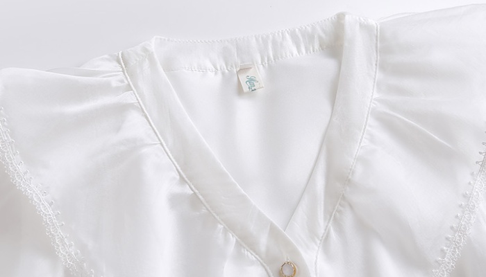 Cover belly short sleeve tops V-neck shirt for women