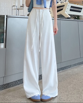 Slim summer loose wide leg pants drape thin pants for women