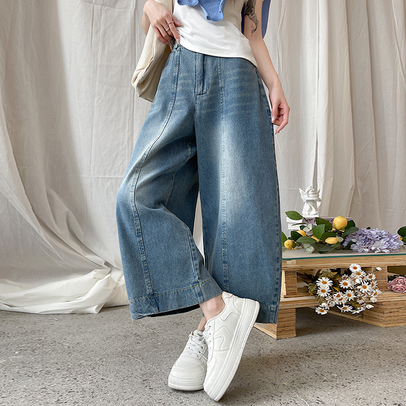 Slim nine pants American style cropped pants for women