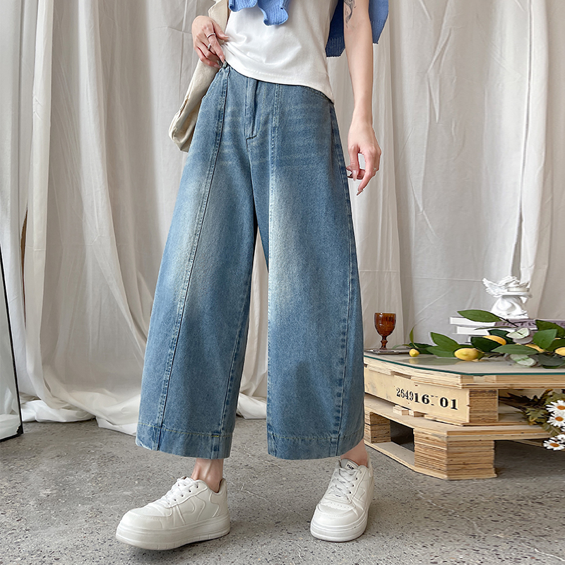 Slim nine pants American style cropped pants for women