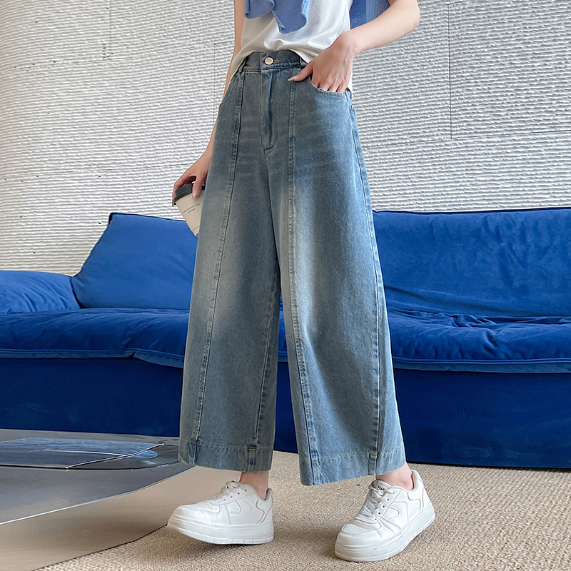 Slim nine pants American style cropped pants for women