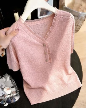 Short sleeve T-shirt spring and summer sweater for women