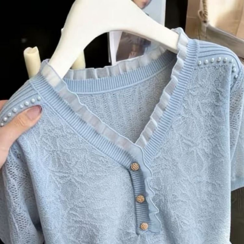 Short sleeve T-shirt spring and summer sweater for women