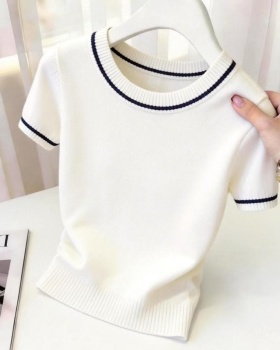 Mixed colors T-shirt short sleeve tops for women