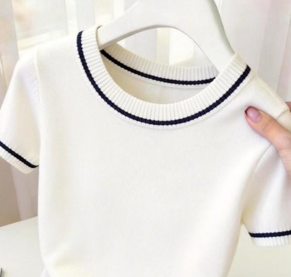 Mixed colors T-shirt short sleeve tops for women